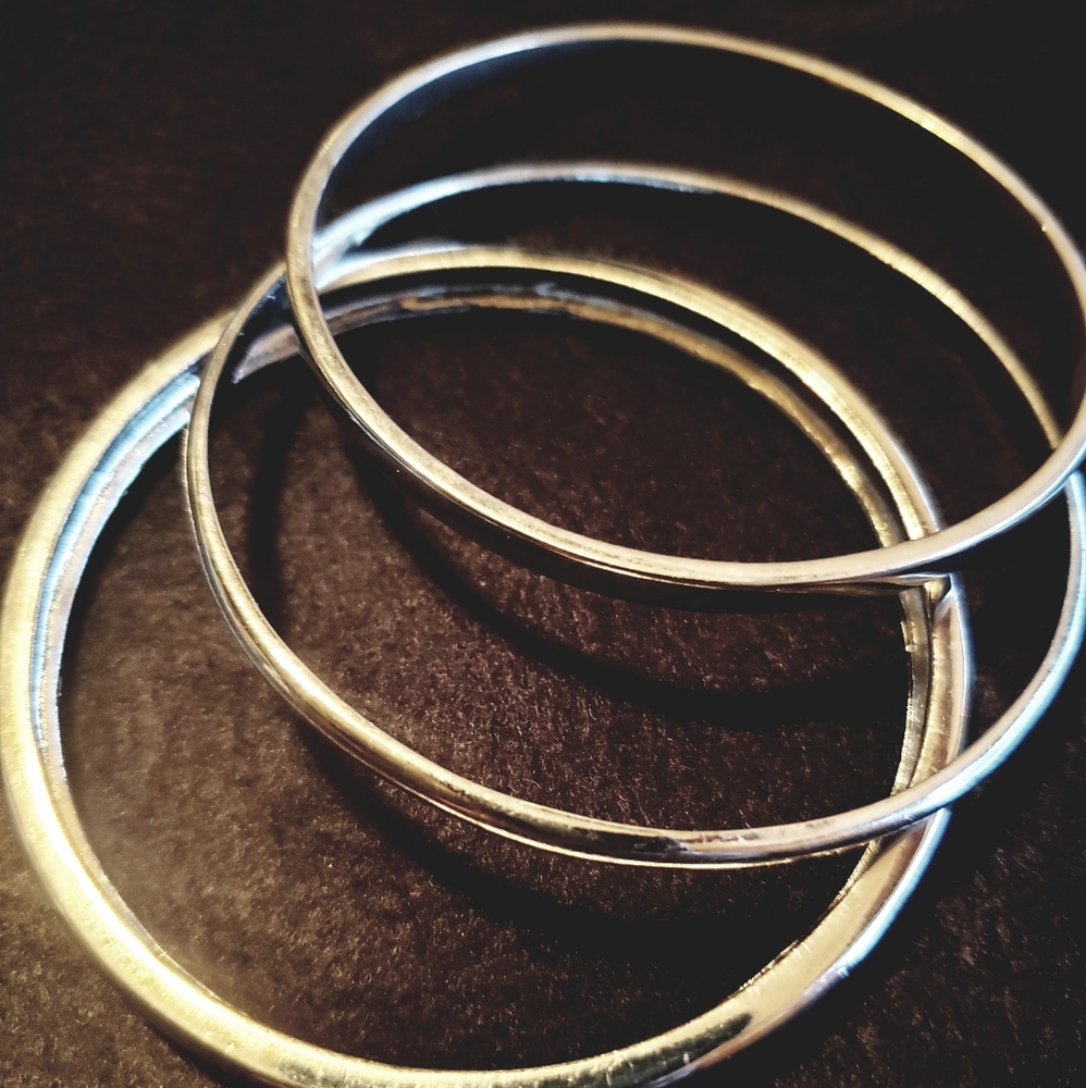3 Bangle Bracelets. Estate sale. Jewelry  Bracelet